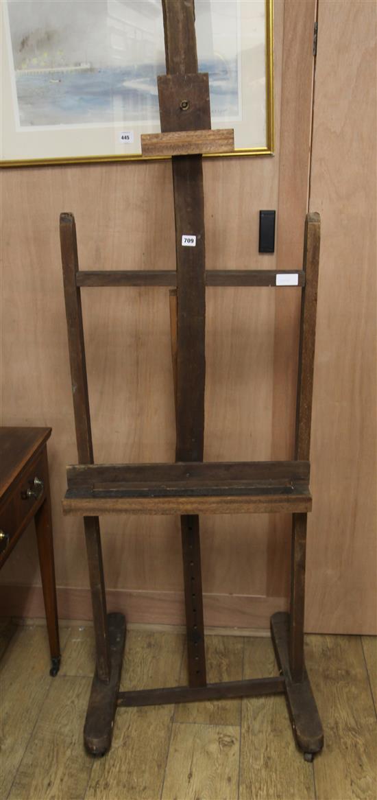 An artists easel (a/f) W.60cm